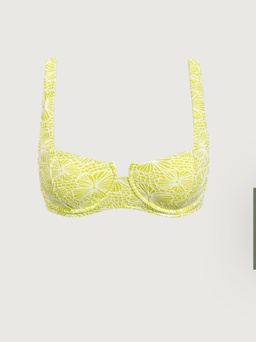 Floral Lace-Print Underwire Bikini Top